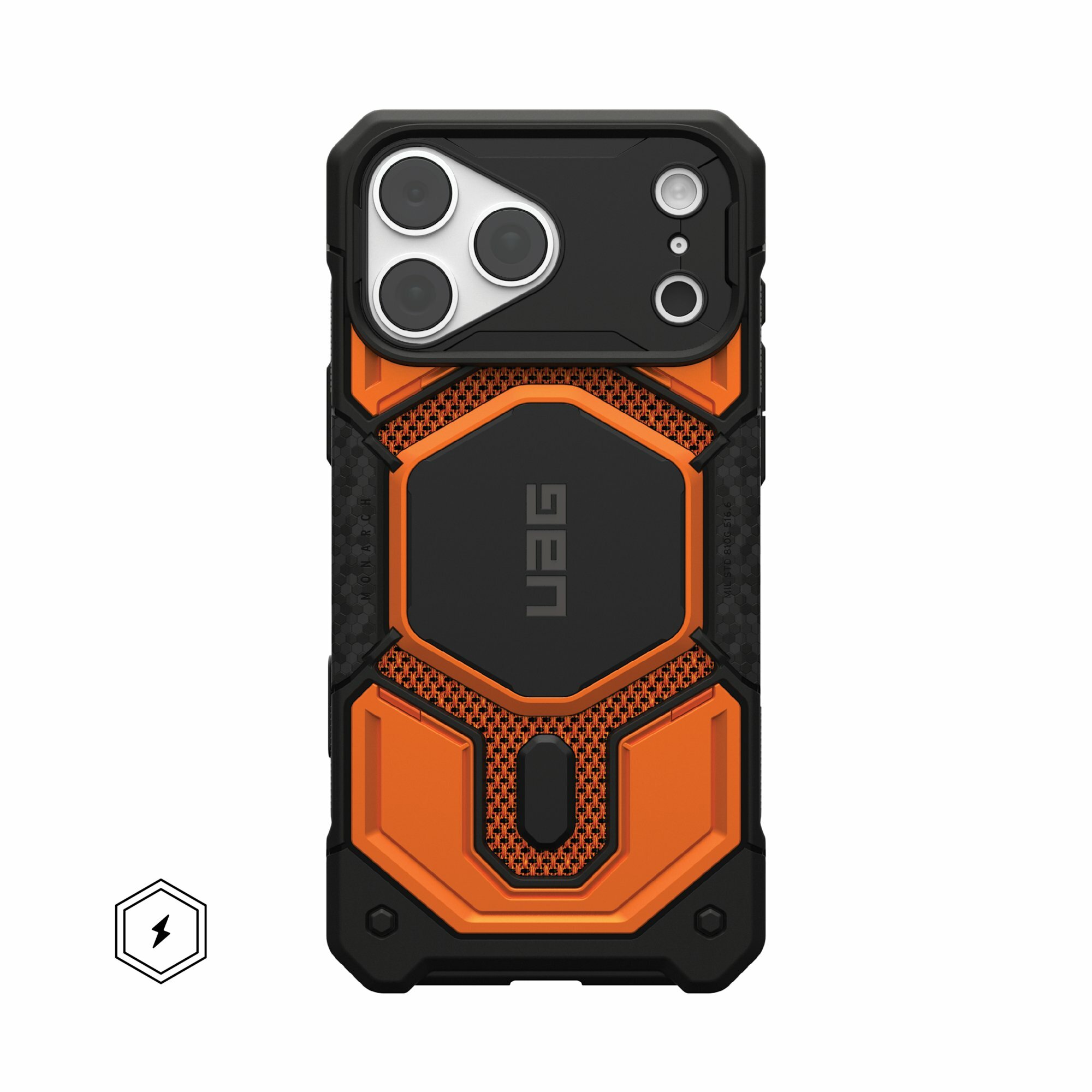 Чехол UAG Monarch Pro Kevlar 2026 для iPhone 18 Pro Max / 17 Pro Max, оранжевый кевлар (Kevlar Burnt Orange) 114568113997, для 18 Про Макс / 17 Про Макс