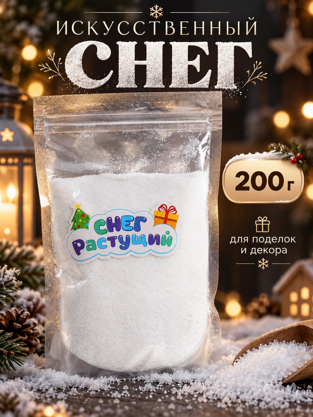 Снег искусственный растущий "Волшебный", 200 г