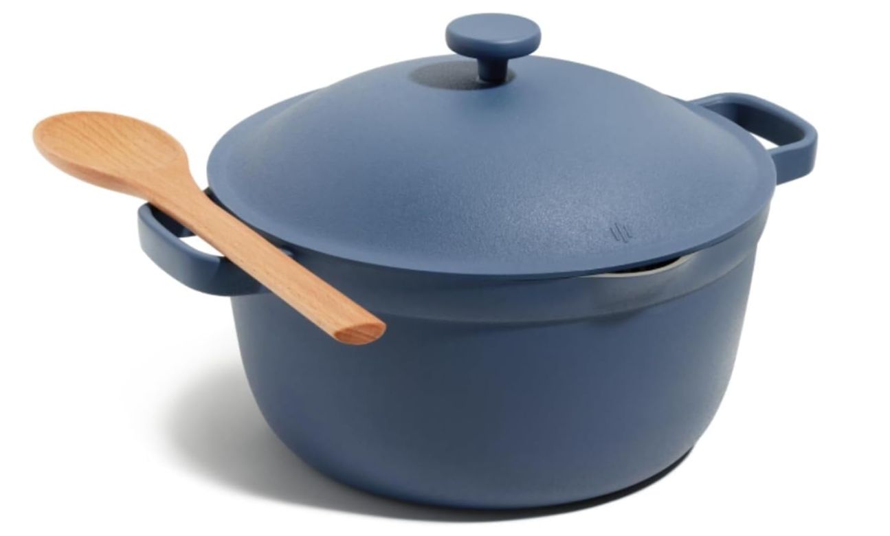 Our Place керамическая кастрюля 5л Perfect Pot, антипригарное покрытие, крышка в комплекте, синий