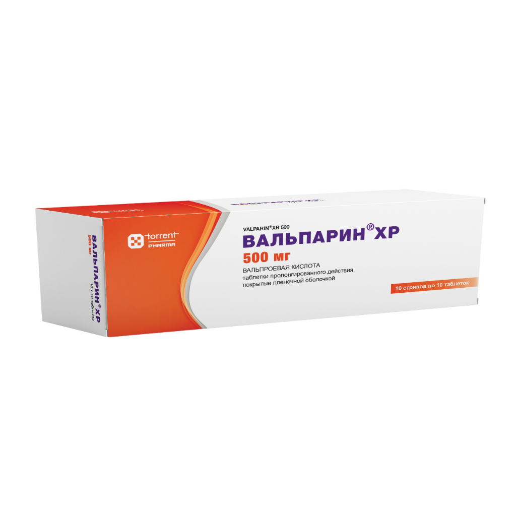 Вальпарин ХР таблетки пролонг действия покрыт. плен. об. 500 мг 100 шт