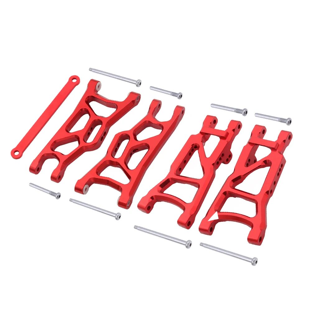 Красные рычаги подвески AOSBO для Traxxas Slash Rustler Raptor