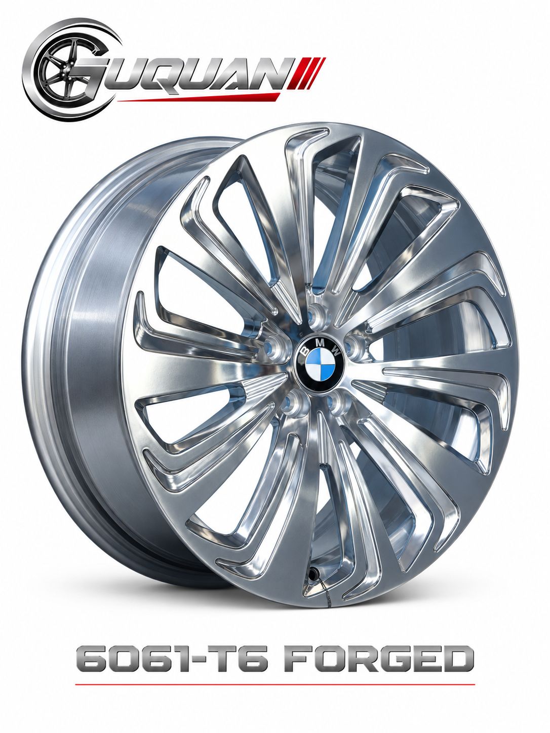 Кованый колесный диск ABW 3681E2185-1 R21 8.5J ET25 5x112, полностью полированная отделка