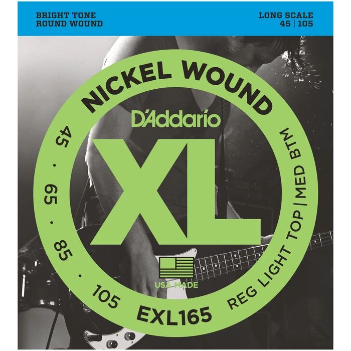 DAddario EXL165 Комплект струн для 4-струнной бас-гитары 45-105