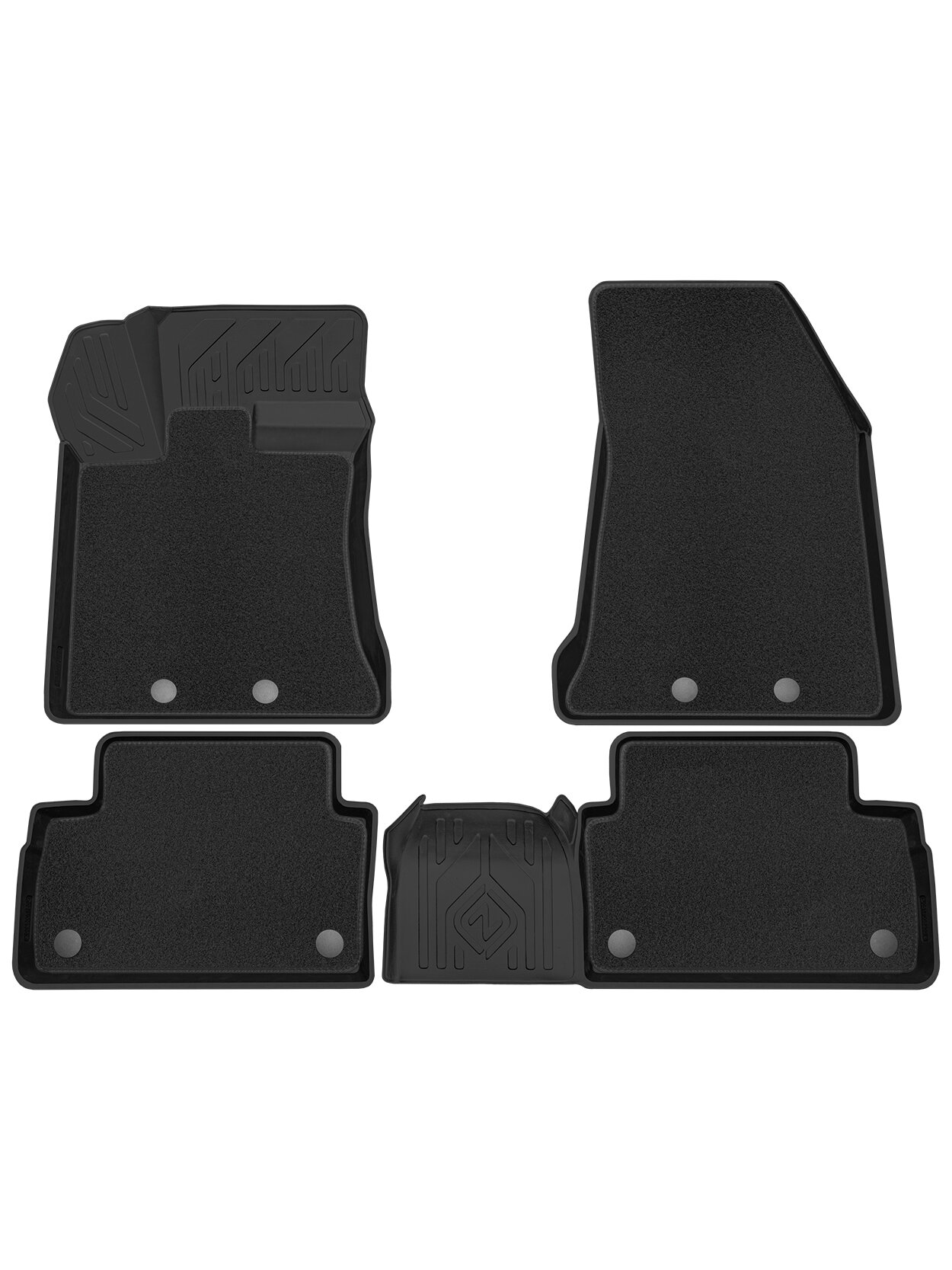 Коврики в салон полиуретановые с ворсовым вкладышем 2в1 для Geely Emgrand II (22-Н. В.)/ Belgee S 50 (24-Н. В.) series S-style (Борт 4см)