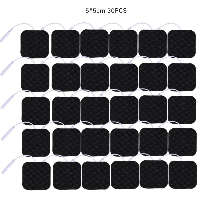 Съемные электроды для EMS-массажера Yinhang 5x5 см 10 шт. Black 30pcs 5x5cm