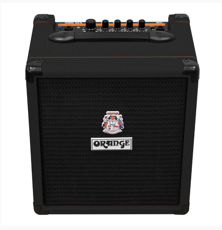Комбо для бас-гитары 25 Вт, 8", встроенный тюнер, Orange CRUSH BASS 25 BK, черный