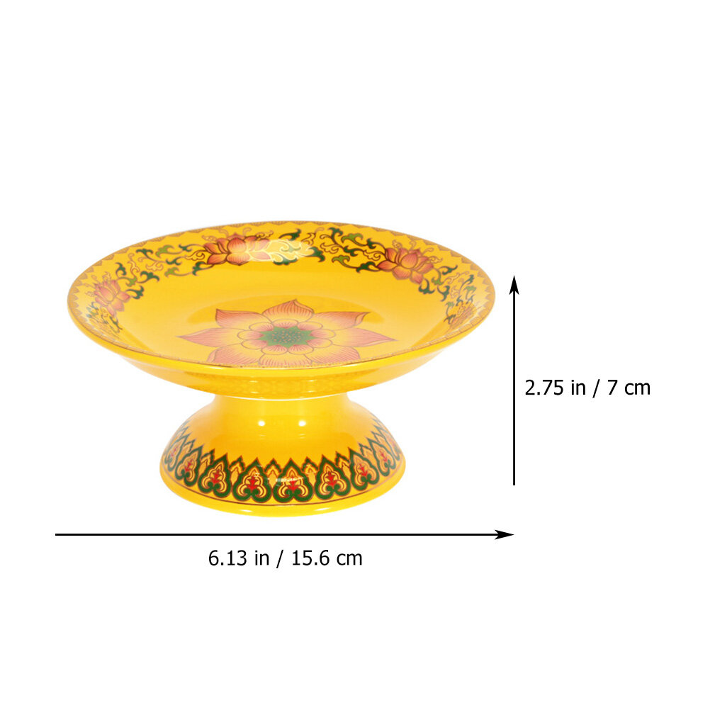 Тарелка Для Фруктов В Буддийском Зале Жёлтый Цвет 15.6X15.6CM