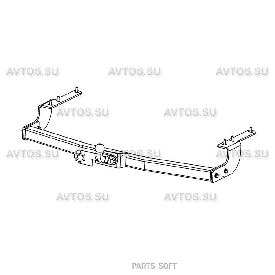 ТСУ TOYOTA HIGHLANDER 20010-2014с электропровод от официального дистрибьютора, AVTOS, артикул TY38
