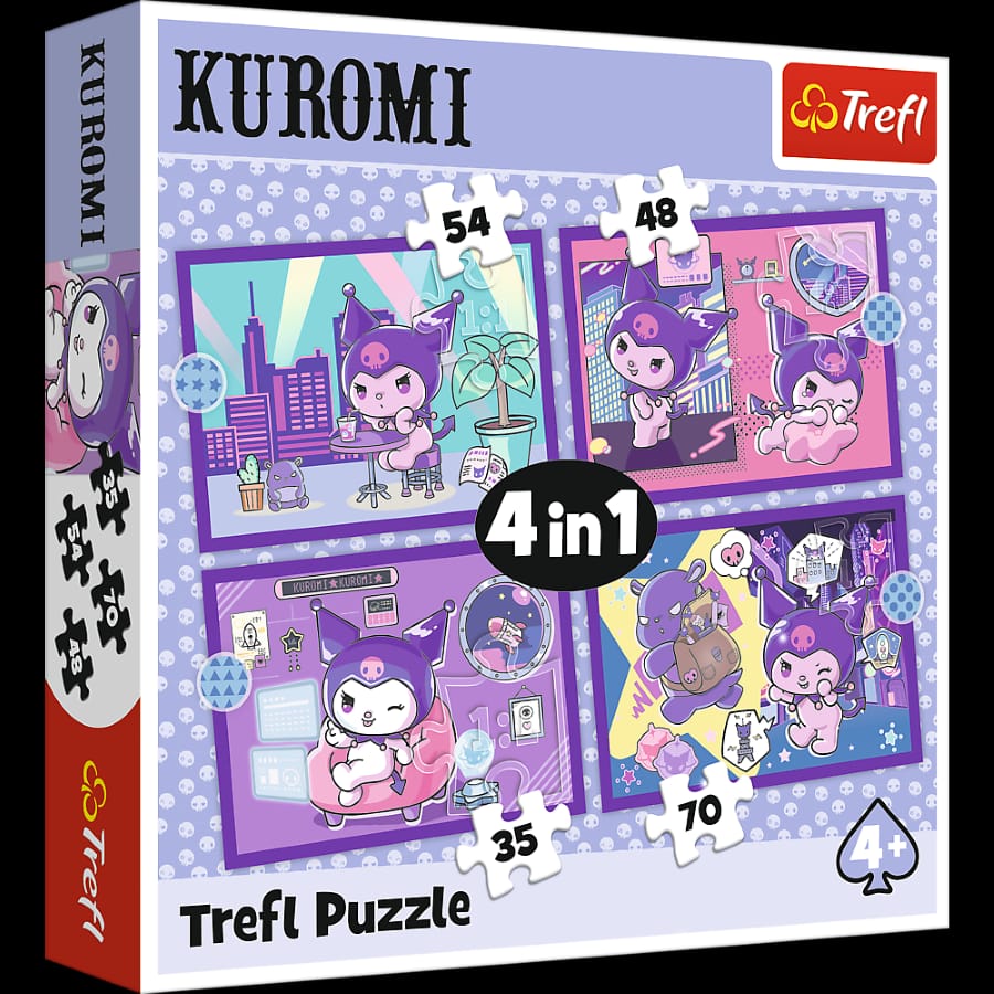 Пазл Trefl День Kuromi, 4 в 1, разноцветный