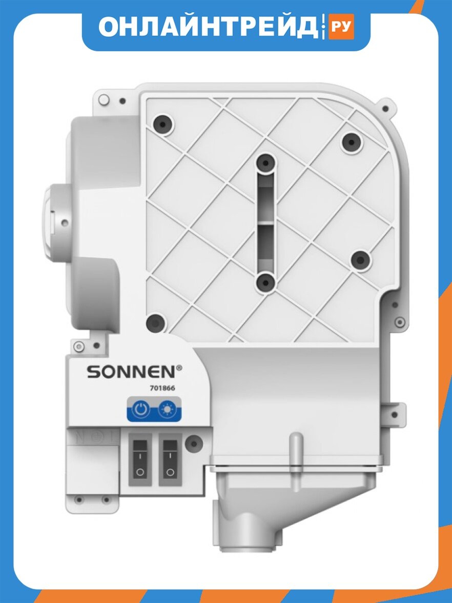 Сушилка Sonnen Сушилка для рук скрытого монтажа HSD-A3880, 1200 Вт, 95 м/с, IPX4, пластик, белая, 701866