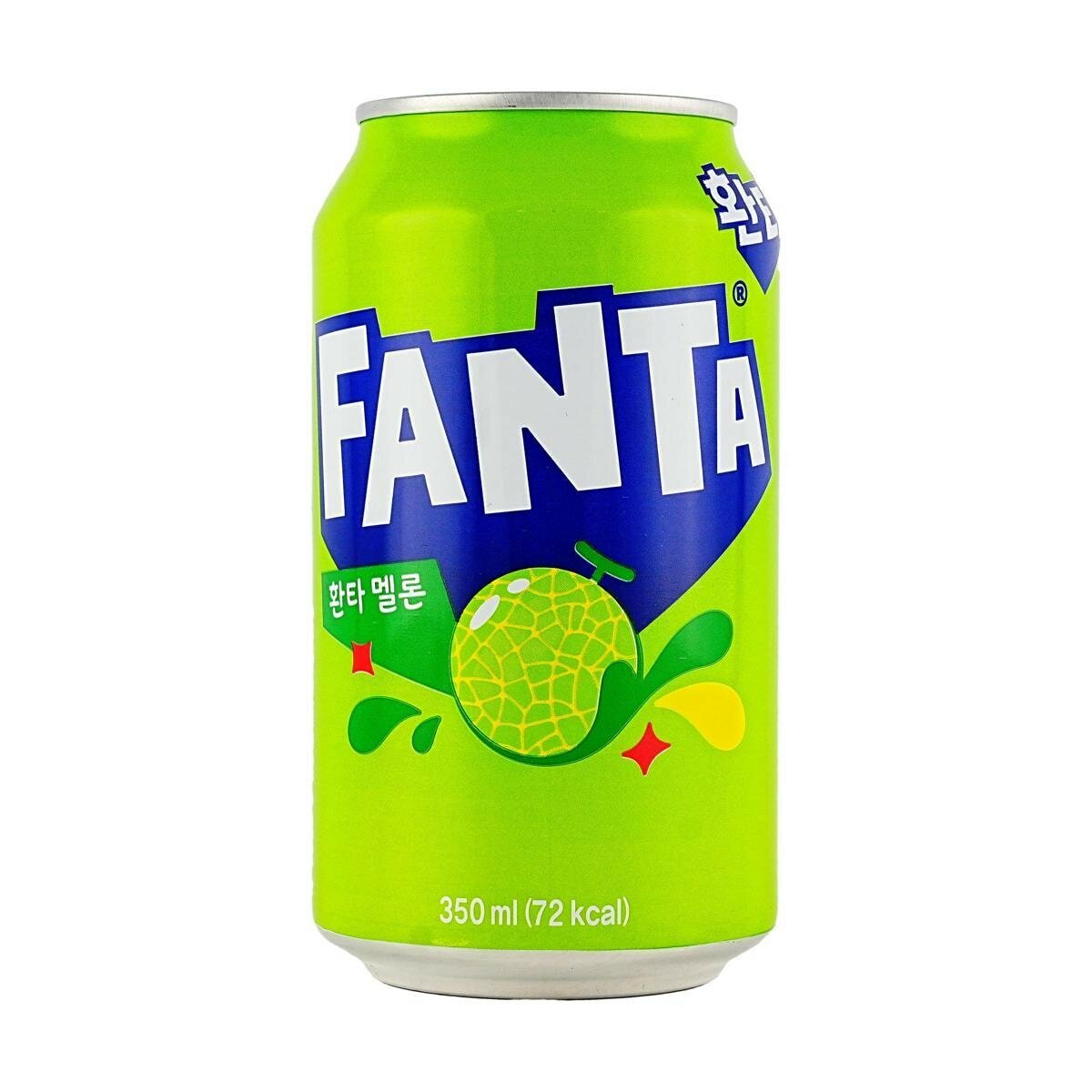 Fanta Melon, 0.35 л, 12 шт, классическая банка (газированный напиток Фанта Дыня, жб, Южная Корея) — фото 1
