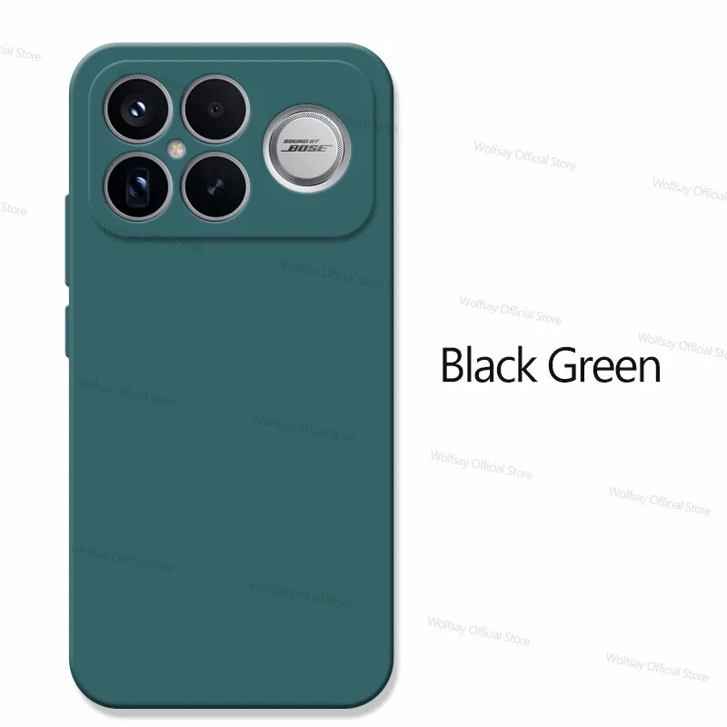 Для Xiaomi Poco F8 Ultra Чехол Xiaomi Poco F8 Ultra Чехол-бампер Зеленый, Темно-зеленый, Black Green