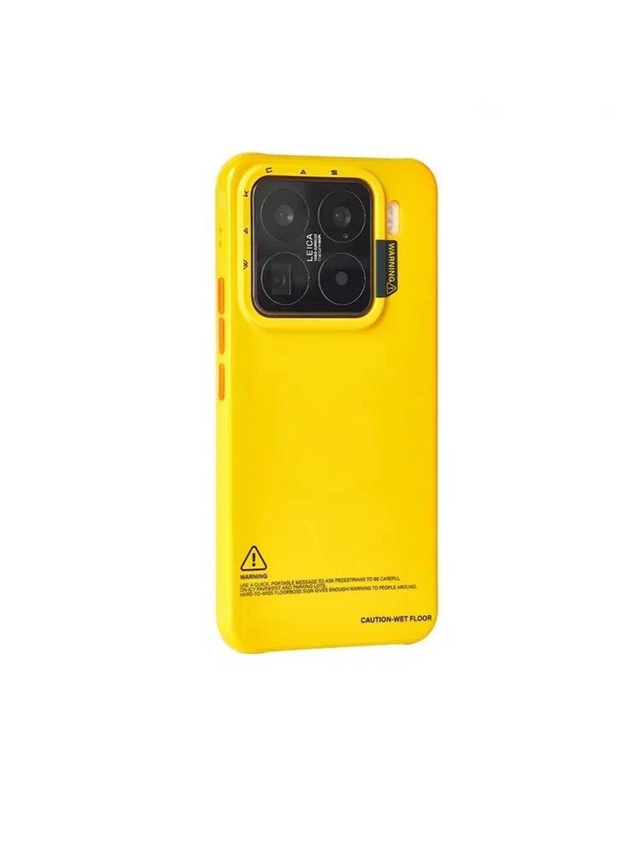 Матовый противоударный чехол для телефона 15, цвет Yellow, материал, без застежки