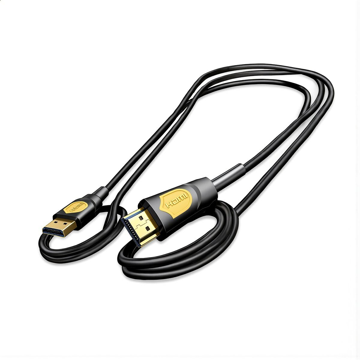 Кабель HDMI 2.0 с поддержкой технологии HDR 4K 60 Гц 0.5 метра, совместим с проектором, монитором, телевизором, ноутбуком, передает насыщенные цвета, 0,5 м