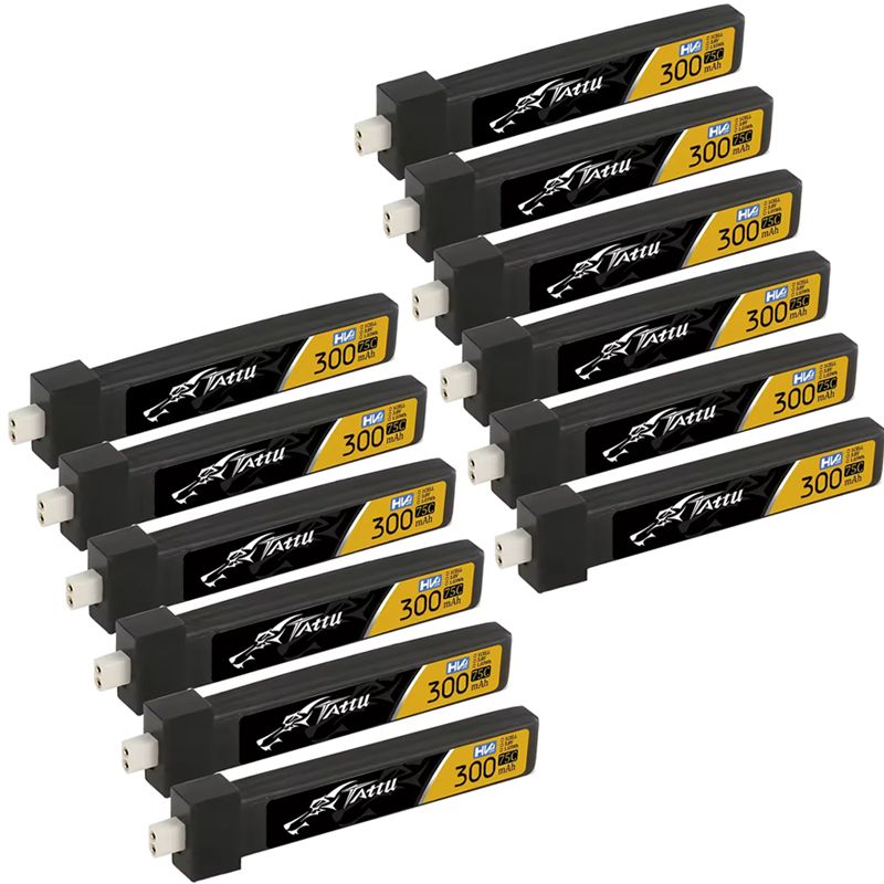 Tattu 300mAh 1S 75C 3.8V Литий-полимерный аккумулятор BT2.0 Аксессуары для игрушечных машинок