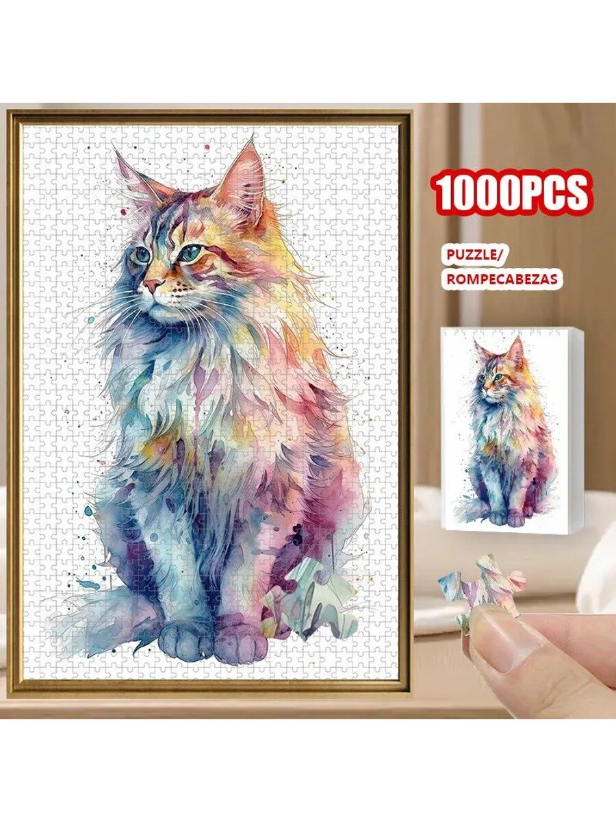 Пазл на 1000 деталей, прямоугольный, горизонтальный, см, белый