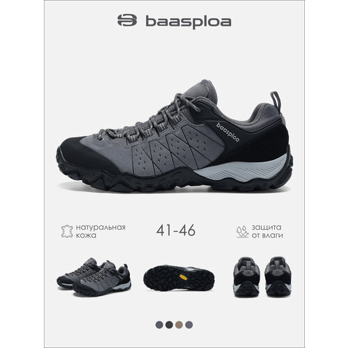 фото Кроссовки baasploa, полнота 6 (ru)/ на среднюю стопу, размер 41, серый