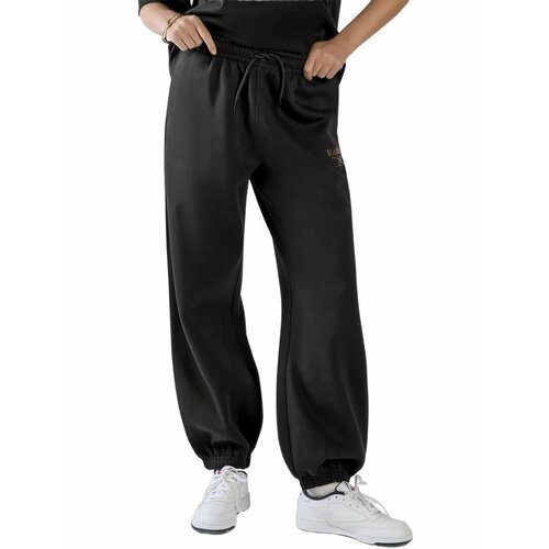 фото Брюки спортивные reebok identity shimmer flex fleece relaxed pants w, размер xs, черный