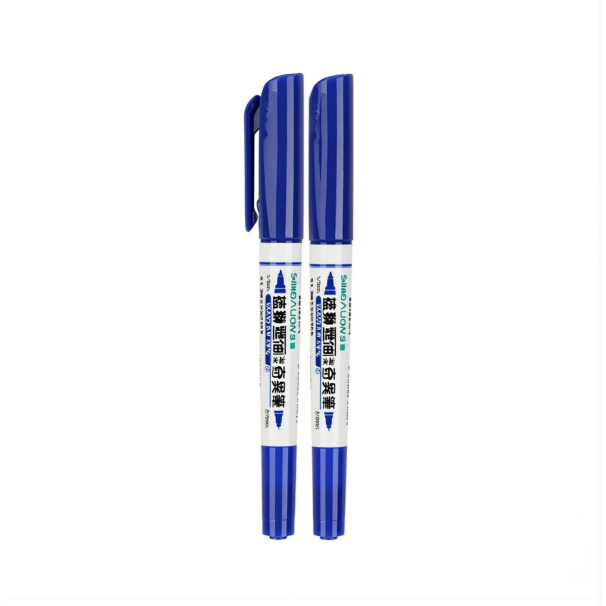 Маркер двухсторонний на масляной основе чёрный 0.5мм 1.0мм, размер наконечников разный, для разметки рисования офисных и школьных нужд