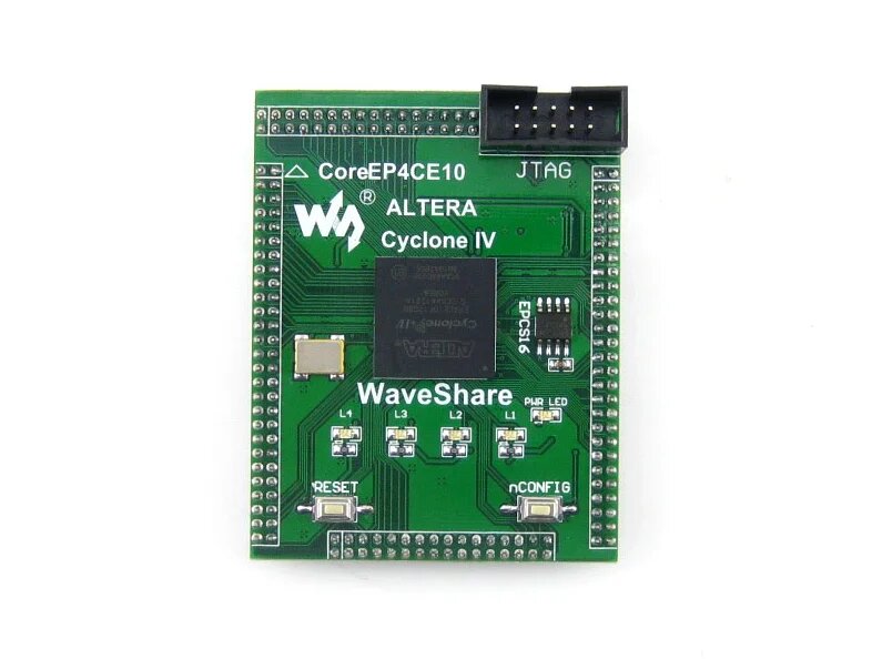 Плата FPGA CoreEP4CE10 с EP4CE10F17C8N, EPCS16, JTAG, 4 светодиодами, шаг 2,0 мм — компактный дизайн для встраиваемых систем
