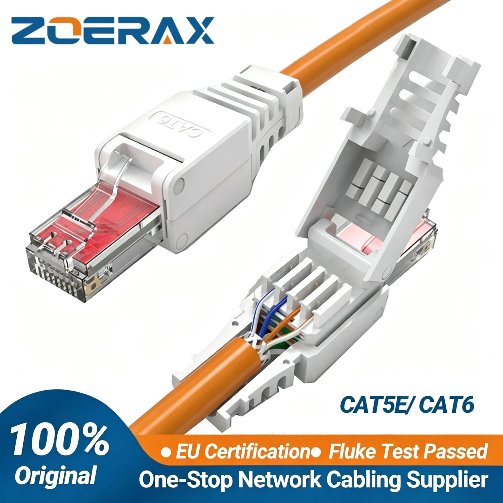ZoeRax инструмент-free RJ45 CAT6 коннектор