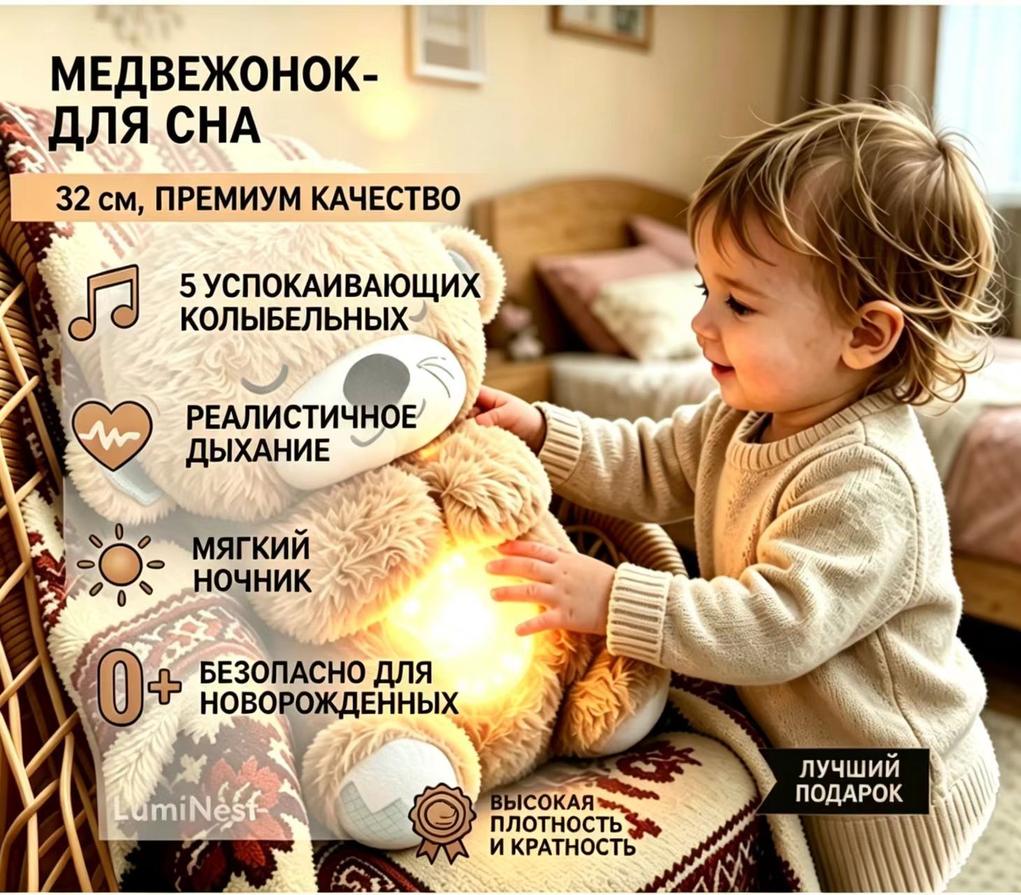 Плюшевая успокаивающая игрушка Дышащая выдра, звуковая игрушка для сна младенцев, мягкий комфортер для новорожденных