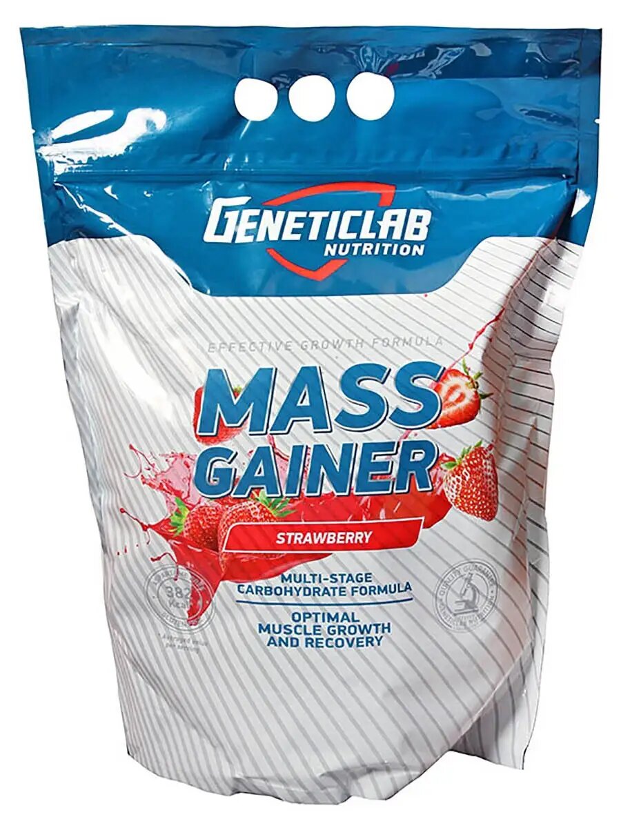 GeneticLab Nutrition MASS GAINER 3000 г Клубника