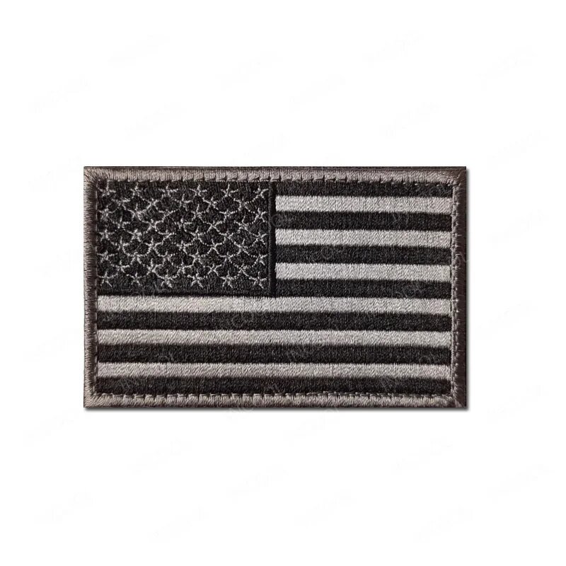 Нашивка American Flag Black 8x5 см