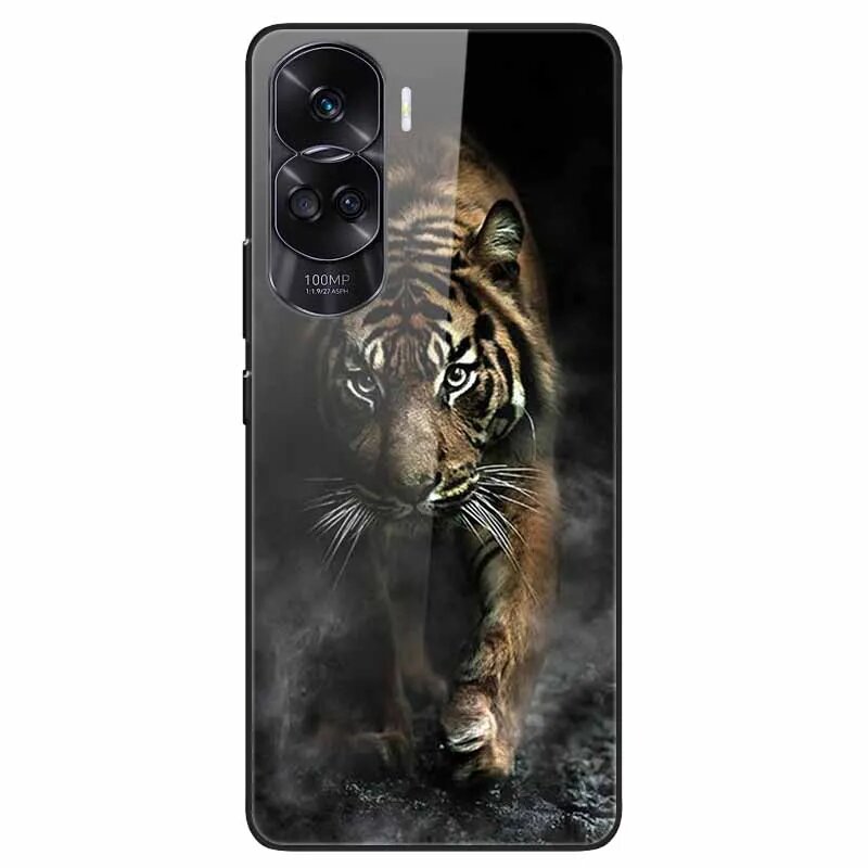 Чехол для Honor 90 Honor 90 Pro из закаленного стекла, жесткий чехол для телефона из ПК для Honor 90 Lite 5G, чехлы Wolf Cute Honor90, защитные чехлы