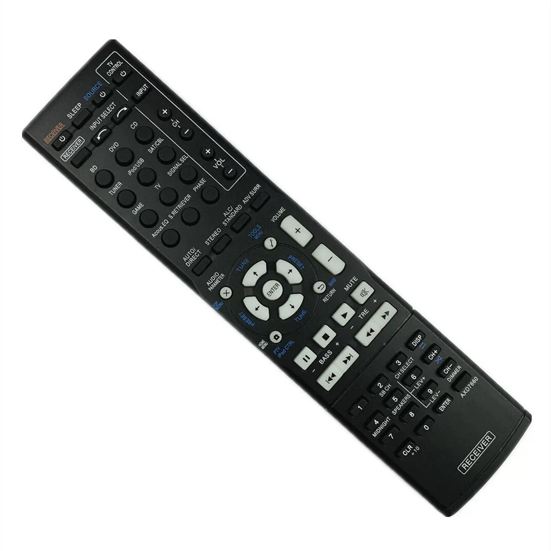 Пульт ДУ для ресивера Pioneer AXD7660 AXD7664 Совместим с VSX-516 VSX-522 Замена оригинальному пульту для дома