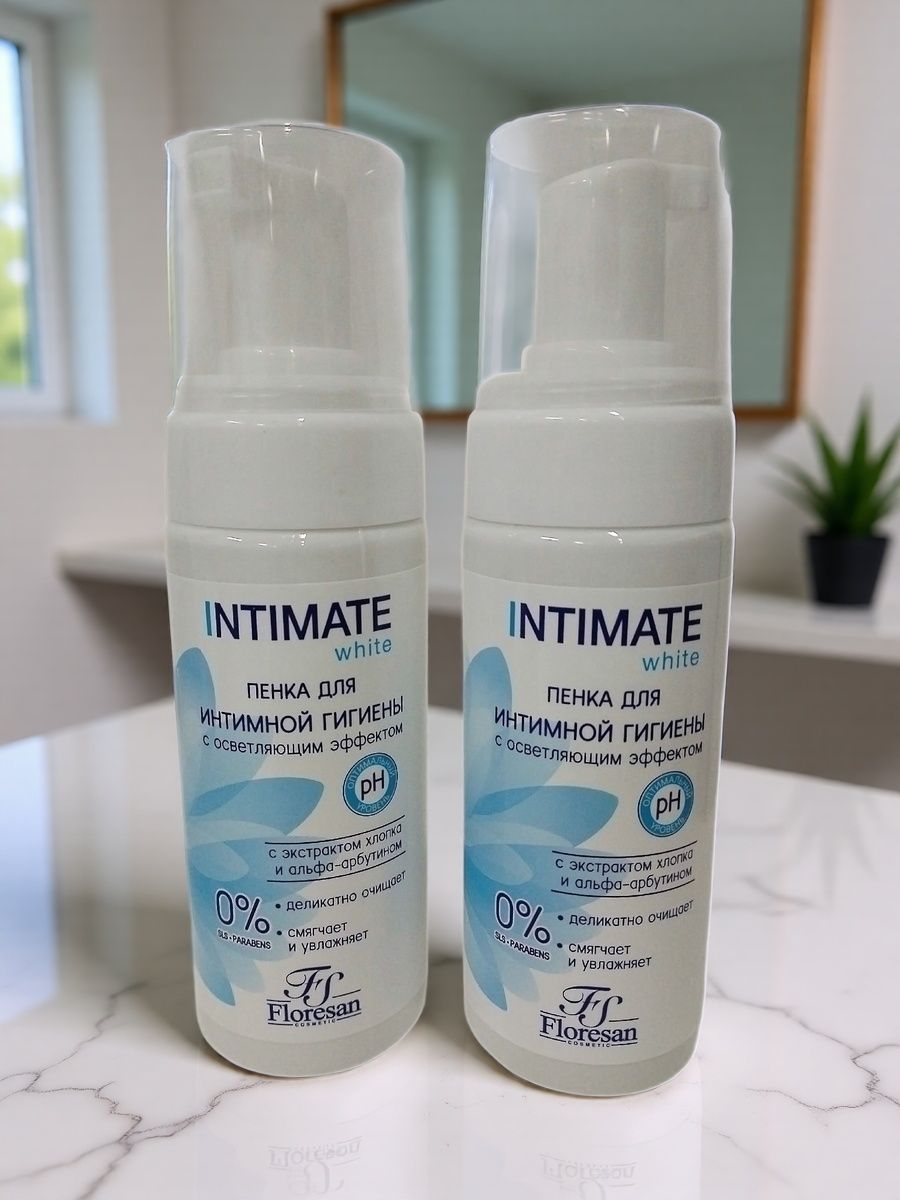 Пенка для интимной гигиены INTIMATE white, объём 150 мл.-2шт.