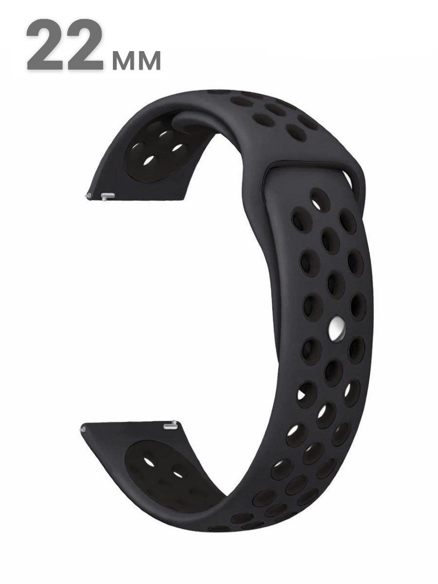 Силиконовый ремешок 22 мм для смарт часов Xiaomi Watch S1, Amazfit GTR 2, 3, 4/ Pop 3S/3R, Samsung Gear S3, Huawei GT 3 Pro/ 4 (46 мм), Realme Watch 2/ S, Haylou