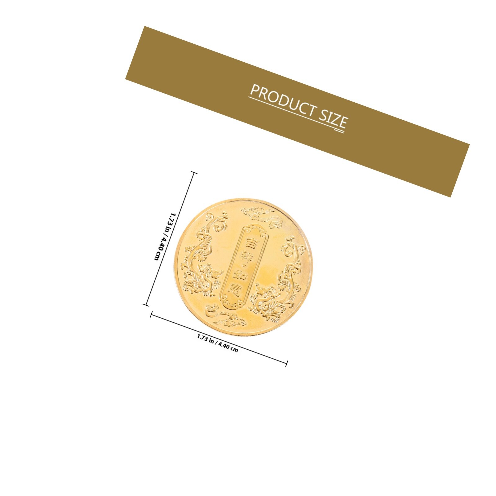 Китайская Монета Дракон Компактная Монета Знака Зодиака 4.4X4.4Cm