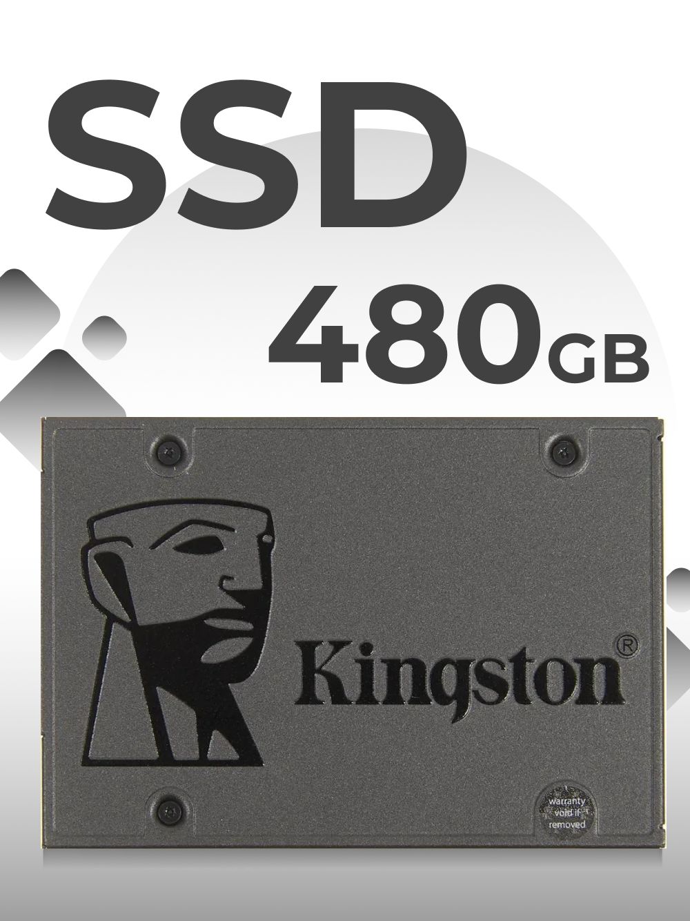 Kingston 480 ГБ Внутренний SSD-диск , 2.5", SATA III (SA400S37/480G)