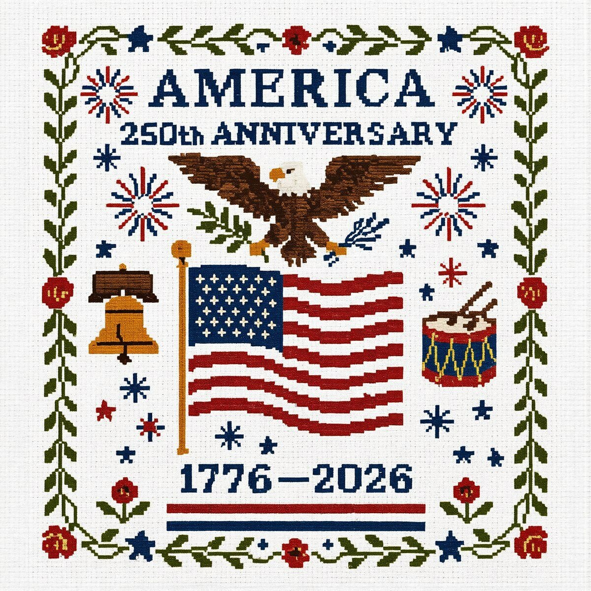 Набор вышивки крестом к 250 летию США изображение орлана на фоне Белого дома хобби комплект для дома, Орлан с оливковыми ветвями