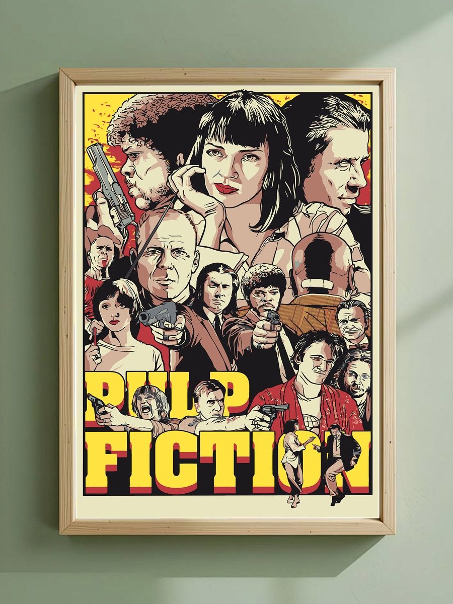 Постер, плакат на стену "Криминальное чтиво / Pulp Fiction" 42 см х 29,7 см (А3), Без Рамы