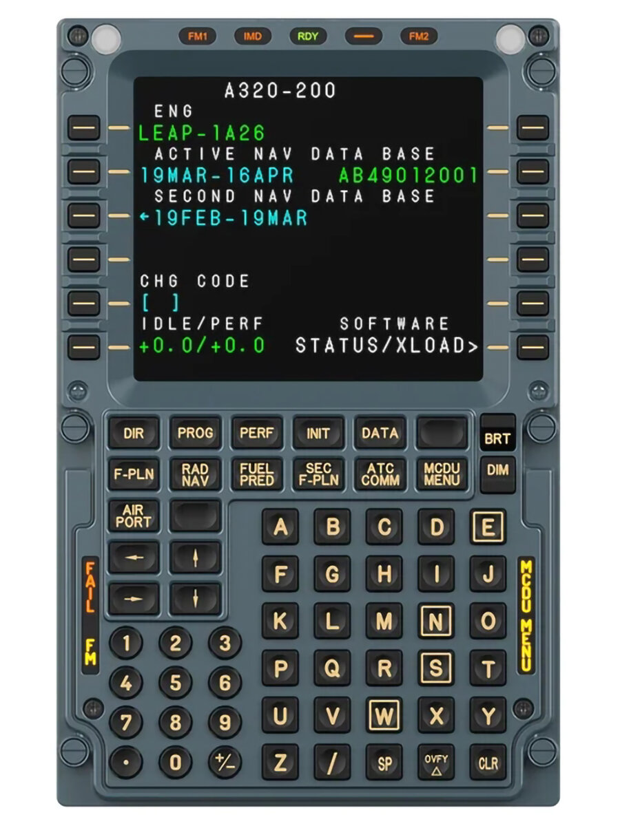 Панель управления полетом MOZA MA3F Flight Computer Display (For Airbus A320) AS025