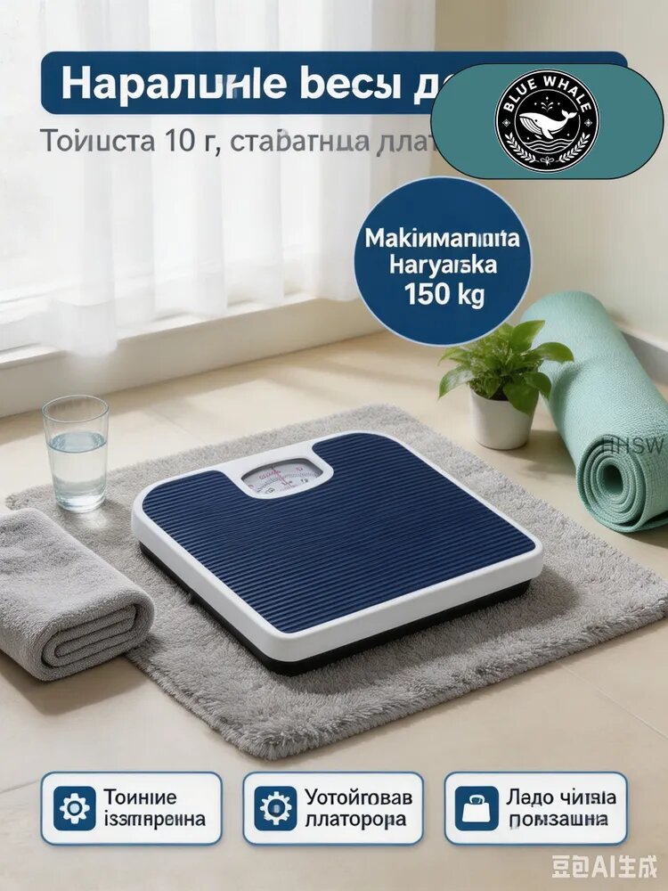 Напольные весы, нагрузка 150 кг, точность 10 г