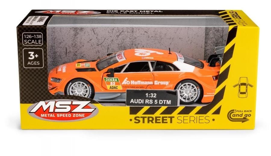 Игрушечная машинка Daffi MSZ Audi RS 5 DTM, оранжевый, масштаб 1/32