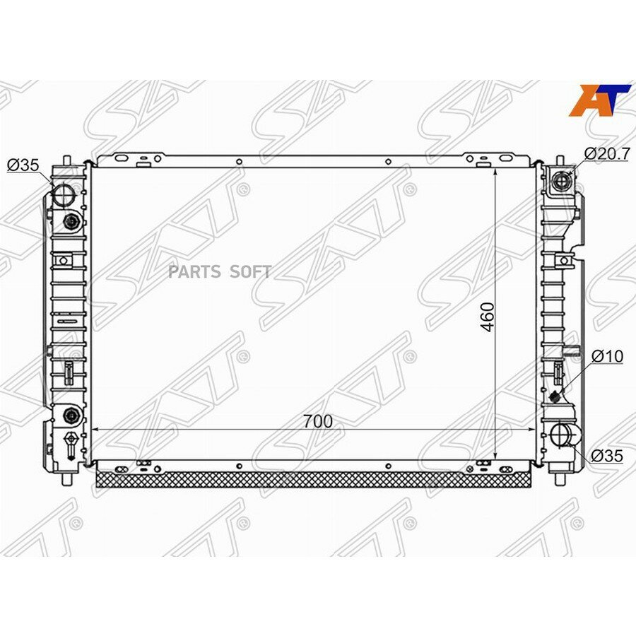Радиатор Ford Escape 00-12 / Maverick 00-07 от официального дистрибьютора, SAT, артикул MZ0009YF