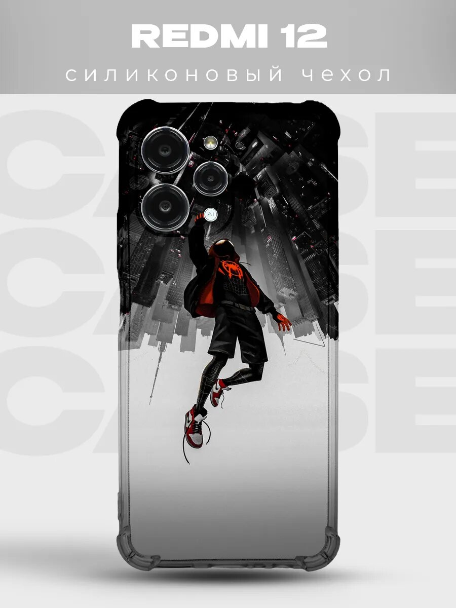 Чехол на Xiaomi Redmi 12 Человек-паук комикс spider man марв