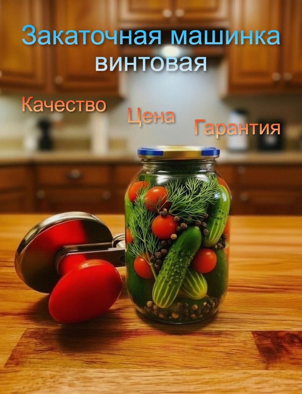 Машинка для закатки банок, винтовая 10091-AB