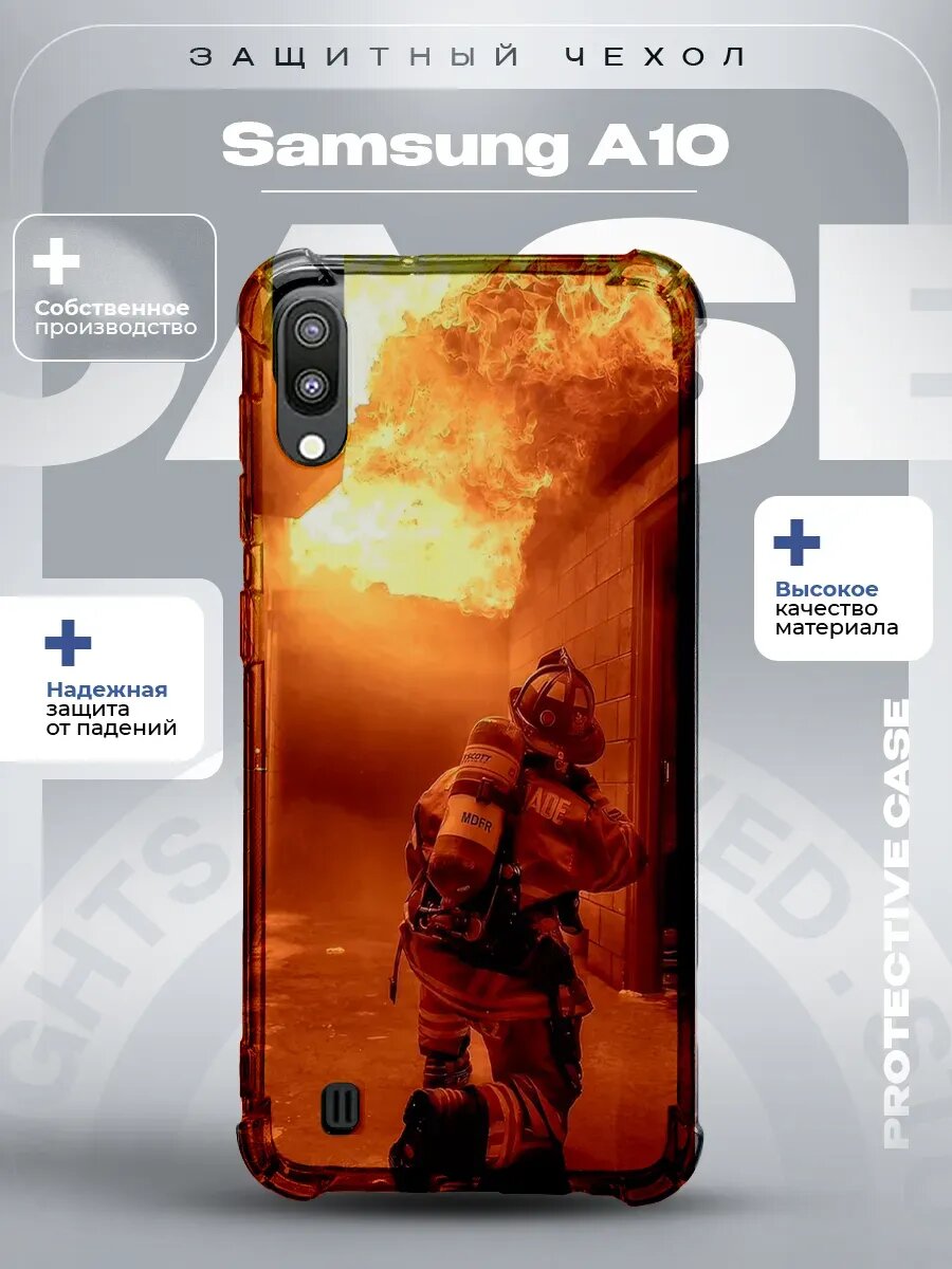 Чехол на Samsung A10 с принтом пожарного