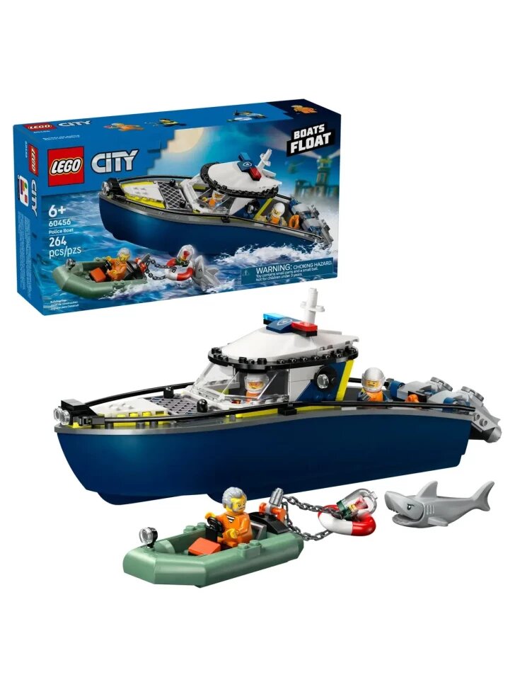Конструктор LEGO City 60456 Погоня на полицейском катере