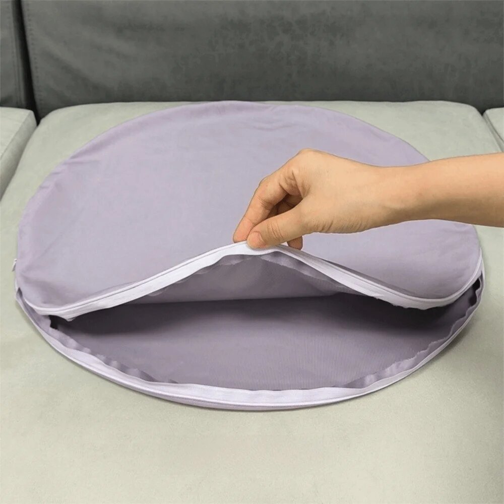 Круглая бархатная наволочка 40*40 см Фиолетовый, Purple