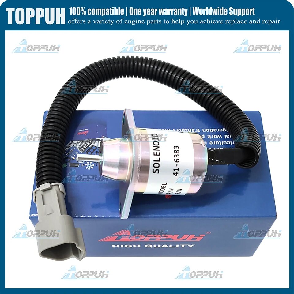 Новый 41-6383 Электромагнит отключения подачи топлива 12V для Yanmar для Thermo King TK TK416383 416383