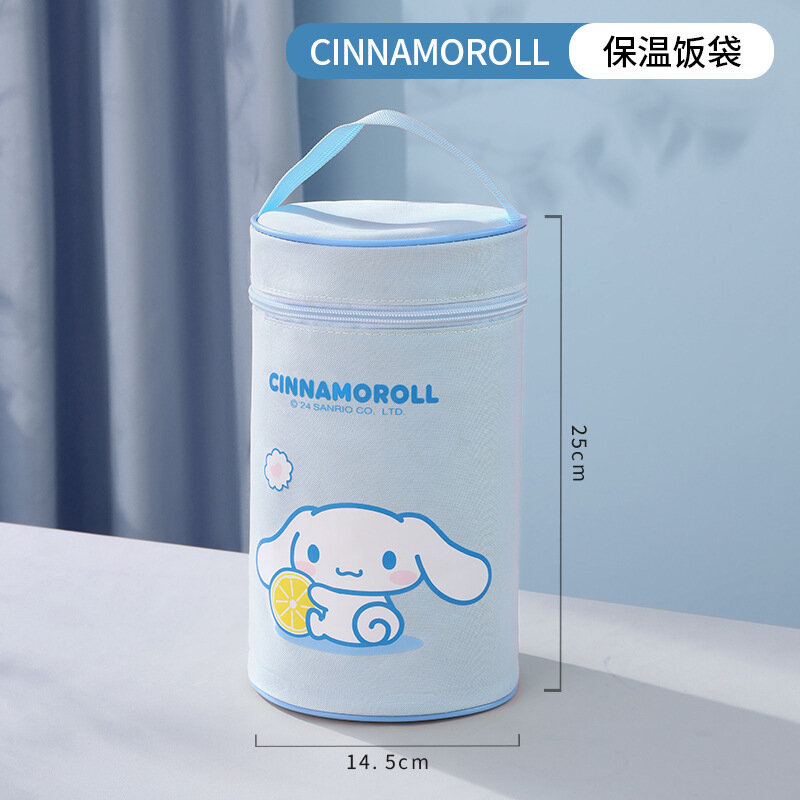 Термосумка Sanrio Cinnamoroll, сумка для ланч-бокса, термосумка для еды, сумка для бенто-бокса в школу