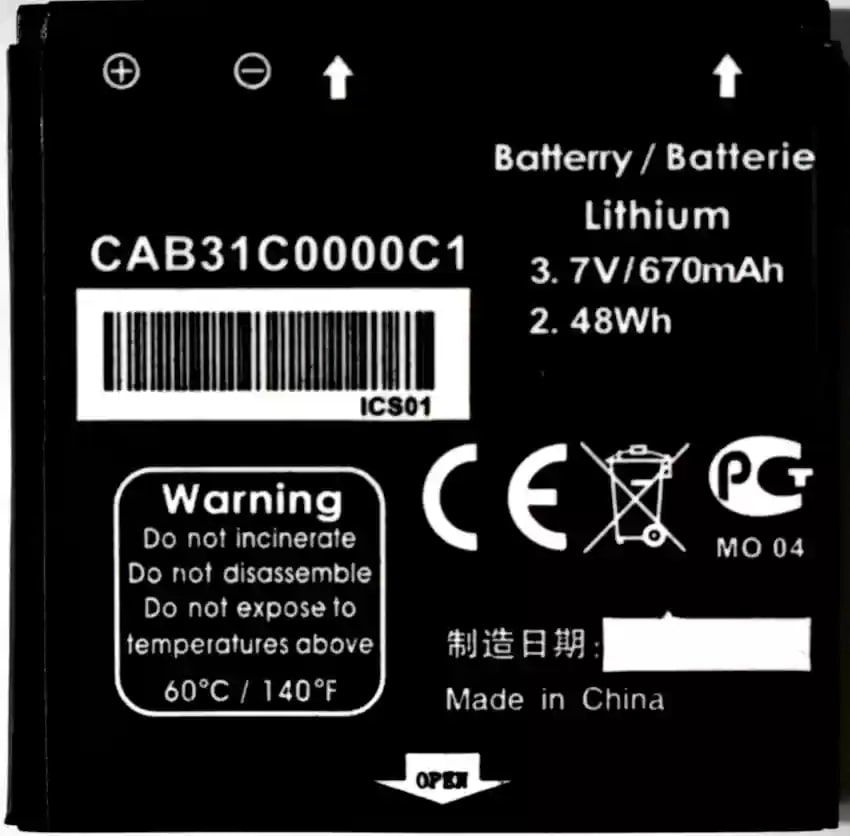 Аккумулятор для телефона Alcatel One Touch 606 / OT-606A / OT-606C CAB31C0000C1