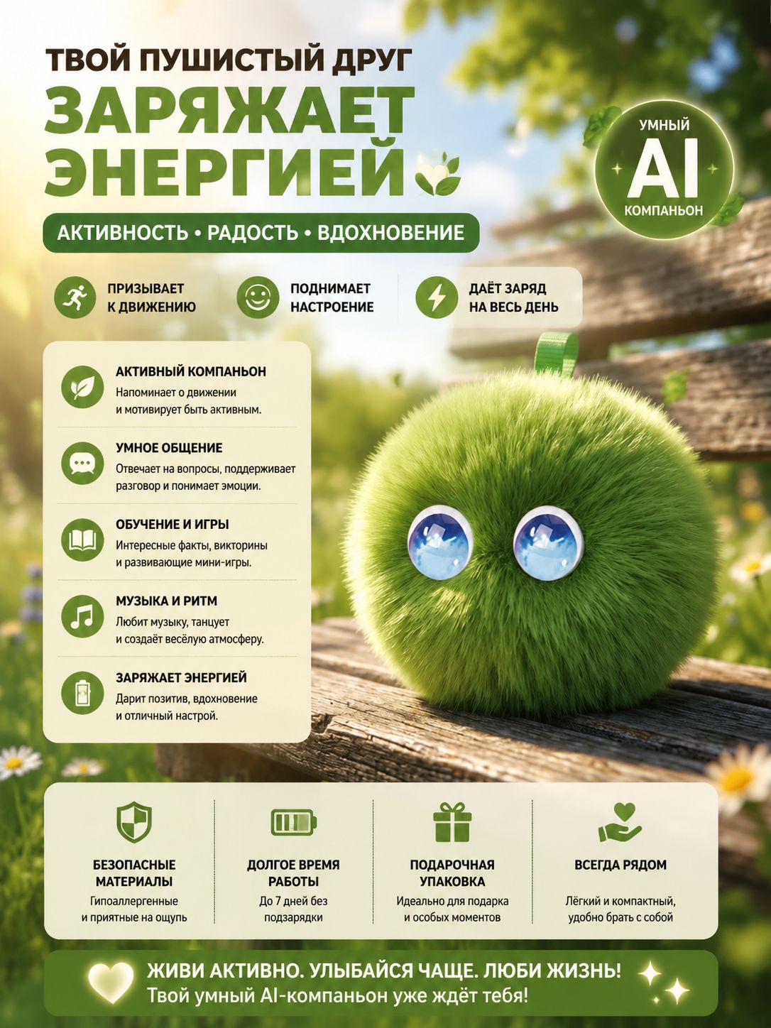 Игрушка с искусственным интеллектом- интеллектуальный робот для эмоционального общения