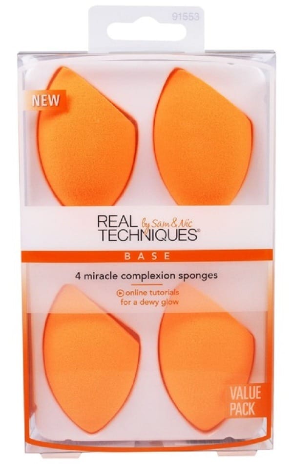 Набор спонжей для макияжа Real Techniques Miracle Complexion Sponges, розовый, 4 шт